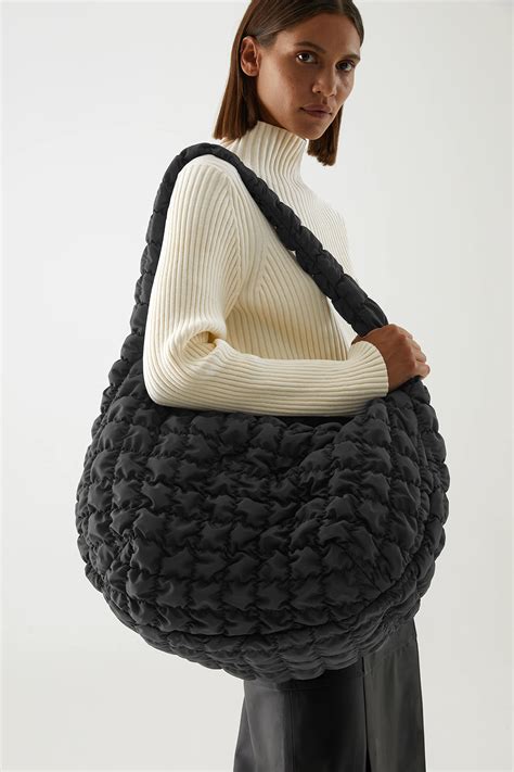 quilted oversized shoulder bag.